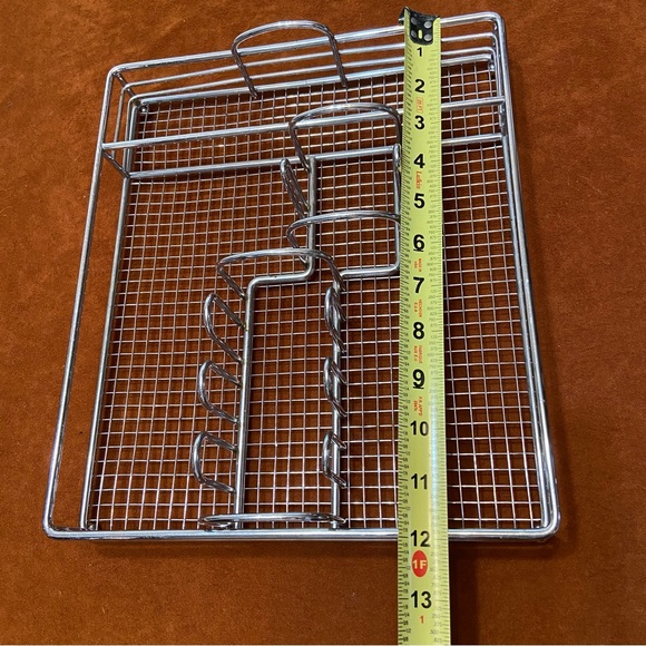 Metal Utensil Organizer Silverware Caddy Napkin Cutlery Cup Plate Holder Camping - Picture 4 of 5